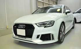 アウディ RS3　ガラスコーティング施工例　文京区Ｋ様