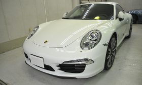 ポルシェ911カレラS　ガラスコーティング、磨き施工例　世田谷区　H様