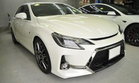 トヨタ　マークX　ガラスコーティング磨き施工例　港区から　K様